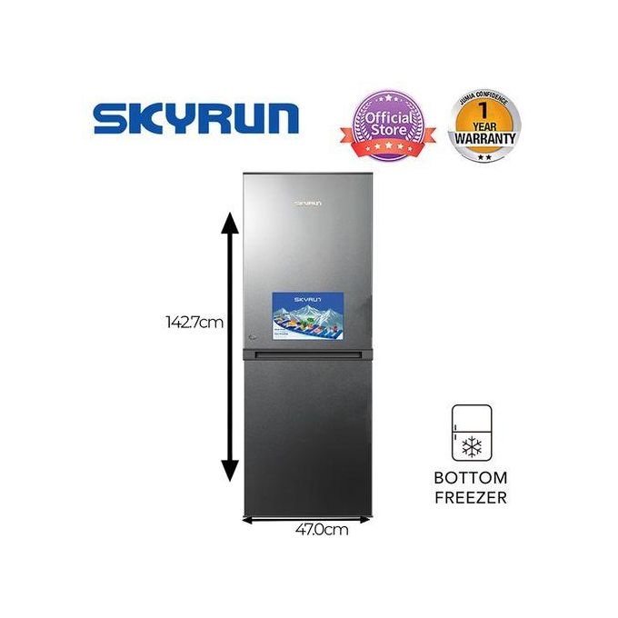 Skyrun 170L Combi Refrigerator BCD-170K Silver