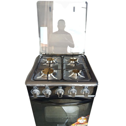 Sonik 4-Burner Standing Gas Cooker with Oven E50A