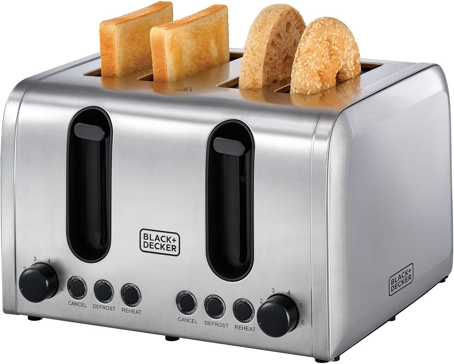 BLACK+DECKER 4-Slice Stainless Steel Toaster ET444-B5