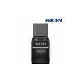 Bruhm 60×60 4-Gas Burner Cooker with Oven BGC-6640IB Black