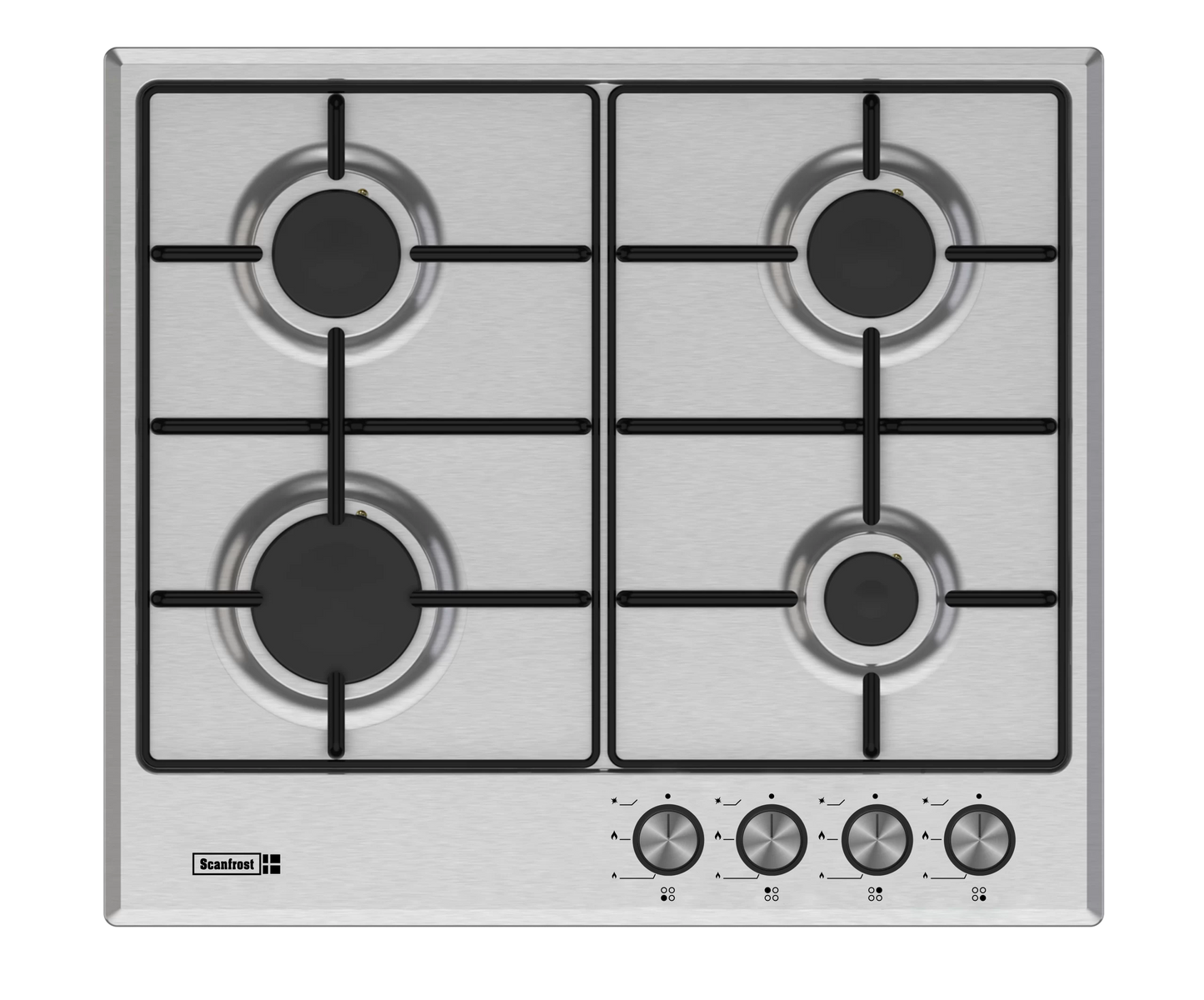 Scanfrost 60cm Built-in 4-Burner Gas Hob SFNBH6400SSH
