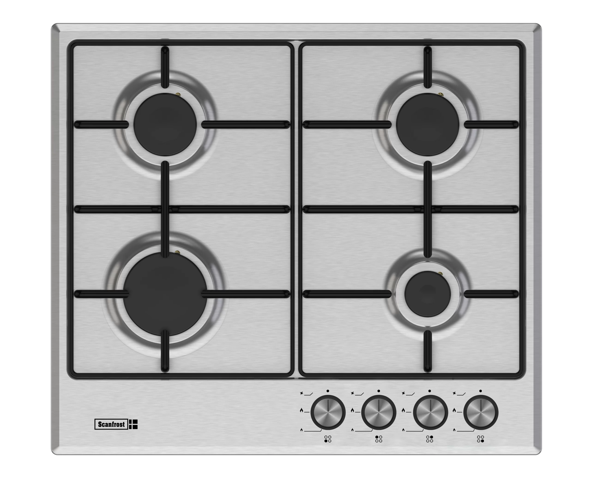 Scanfrost 60cm Built-in 4-Burner Gas Hob SFNBH6400SSH