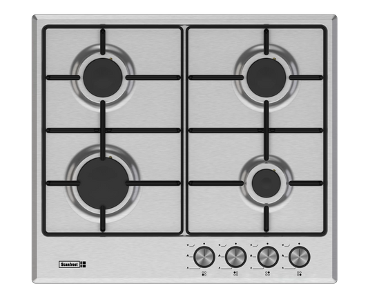Scanfrost 60cm Built-in 4-Burner Gas Hob SFNBH6400SSH