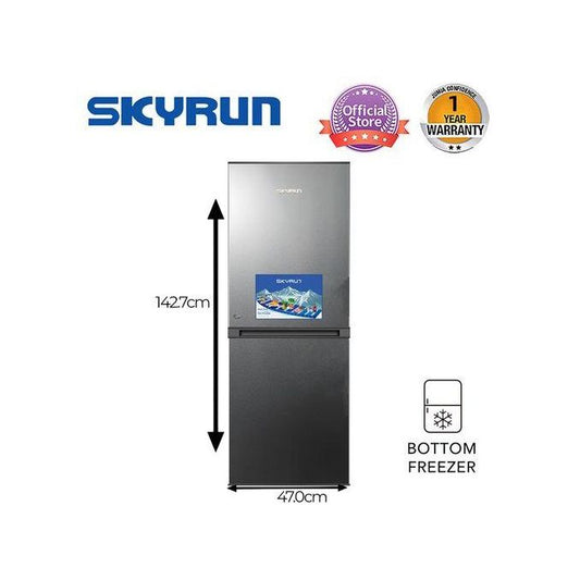 Skyrun 170L Combi Refrigerator BCD-170K Silver