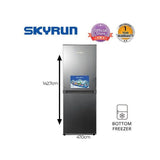 Skyrun 170L Combi Refrigerator BCD-170K Silver
