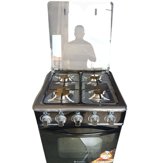 Sonik 4-Burner Standing Gas Cooker with Oven E50A